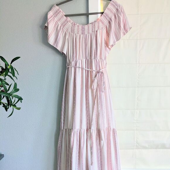 Ingrid & Isabel Maternity Ruffle Off Shoulder Maxi Dress from Bloomingdales - Picture 3 of 8